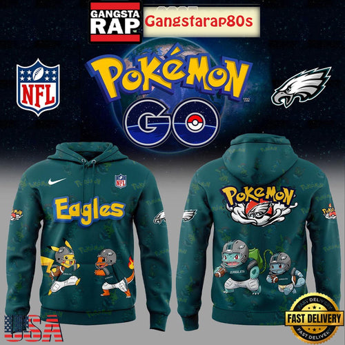 Philadelphia Ealges x Pokemon Go 2025 Unisex 3D Hoodie