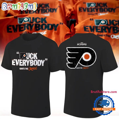 Philadelphia Flyers PUCK EVERYBODY Black T Shirt