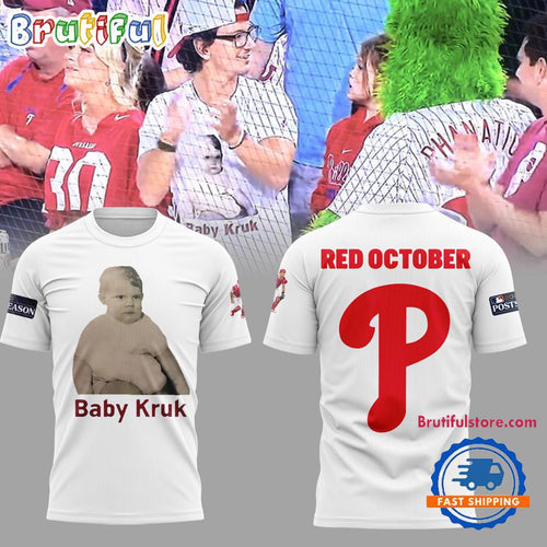 Philadelphia Phillies 2024 Baby Kruk Red October T Shirt