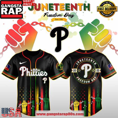 Philadelphia Phillies Juneteenth Day 2025 Special Baseball Jersey Shirt