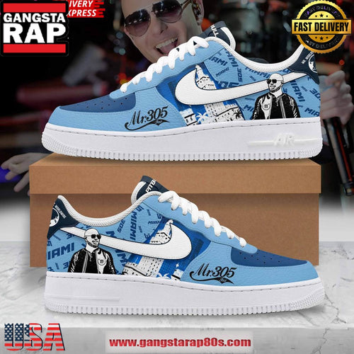 Pitbull Rapper Limited Edition Air Force 1 Sneakers Shoes