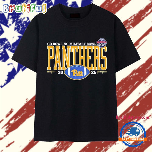 Pitt Panthers 2025 Go Bowling Military Bowl Football T Shirt