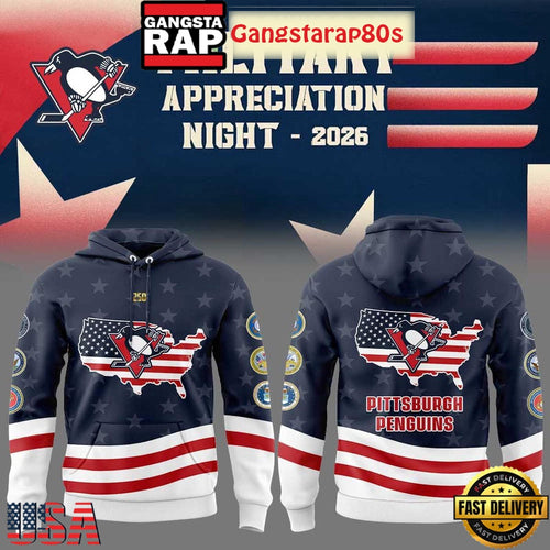 Pittsburgh Penguins Military Appreciation 2026 Unisex Hoodie