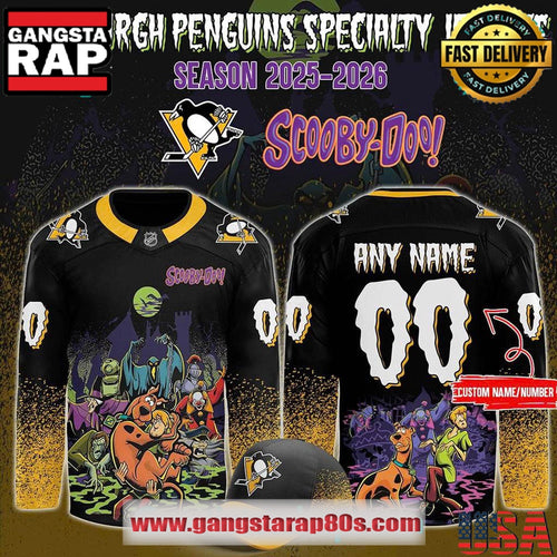 Pittsburgh Penguins x Scooby-Doo Night 2025 Custom Hockey Jersey