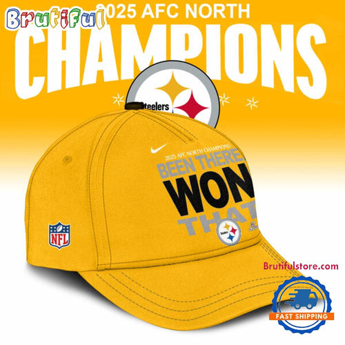 Pittsburgh Steelers 2025 AFC North Division Champions Been There Won That Yellow Cap