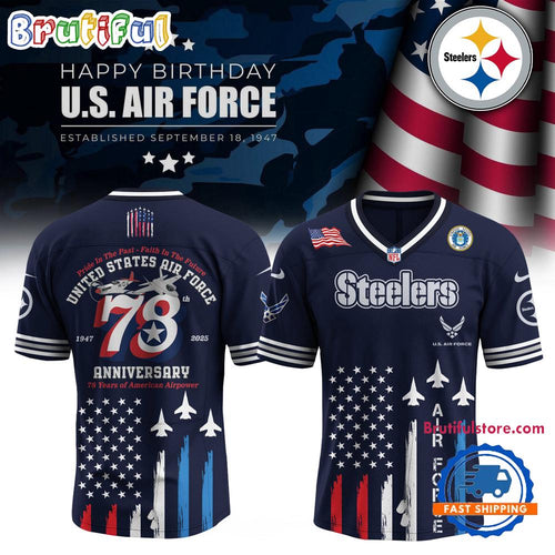 Pittsburgh Steelers 2025 NFL US Air Force Birthday Football Jersey