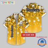 Pittsburgh Steelers Five-petaled Flower Pattern Hawaii Shirt