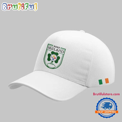 Pittsburgh Steelers Ireland 2025 Limited Edition Dublin Game White Cap