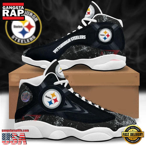NFL Pittsburgh Steelers New Design Air Jordan 13 Running Sneakers Shoes For Fans