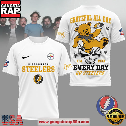 Pittsburgh Steelers NFL x Grateful Dead All Day Vintage T-Shirt