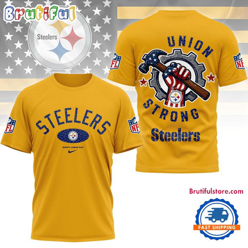 Pittsburgh Steelers Union Strong Labor Day All Over Print Shirt