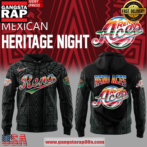 Reno Aces Mexican Heritage Night 2025 Black All Over Print Hoodie