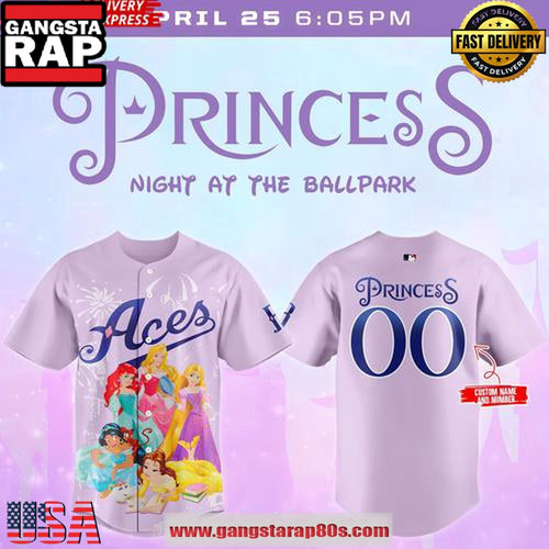 Reno Aces Princess Night 2025 Custom Baseball Jersey Shirt