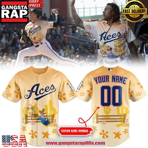 Reno Aces SpongeBob Night 2025 Special Edition Custom Baseball Jersey Shirt
