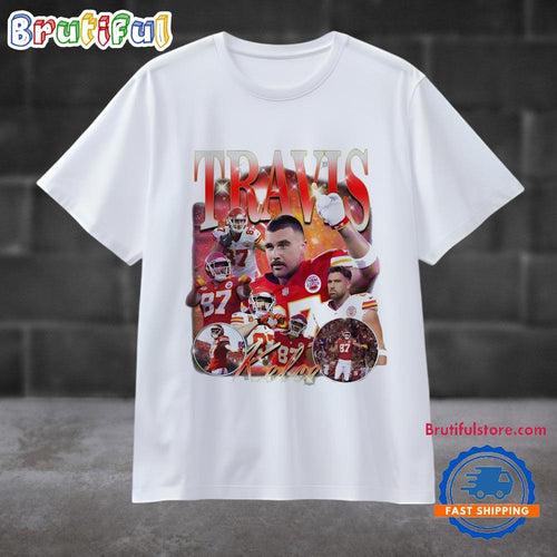 Retro 90s Travis Kelce Kc Chiefs Football Player T Shirt