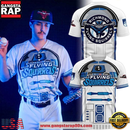Richmond Flying Squirrels x R2-D2 Star Wars Night 2026 T-Shirt