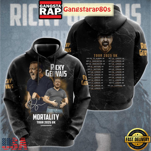 Ricky Gervais Mortality Tour 2025 Limited Unisex Hoodie