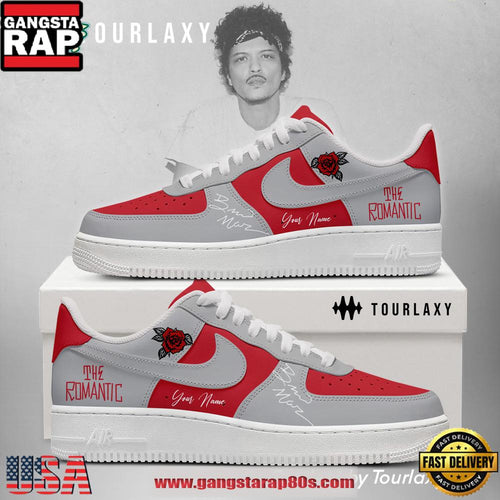 Romantic Tour 2026 - Bruno Mars Tour Custom Air Force 1 Sneakers Shoes