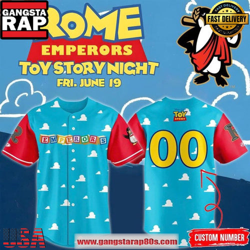 Rome Emperors x Toy Story Night 2026 Custom Number Baseball Jersey