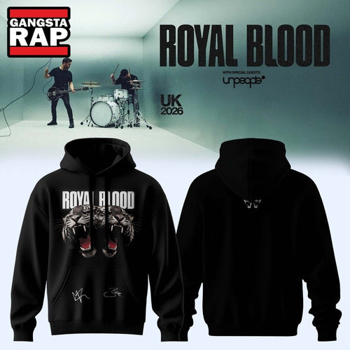 Royal Blood UK Tour 2026 Signed Black Hoodie T-Shirt