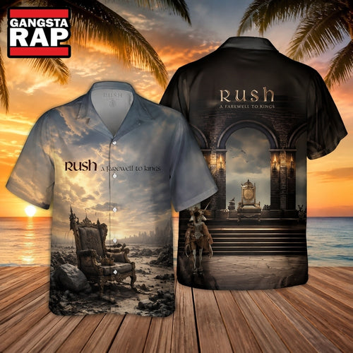 Rush A Farewell To Kings Album Hawaiian Shirt, Music Hawaiian Shirt