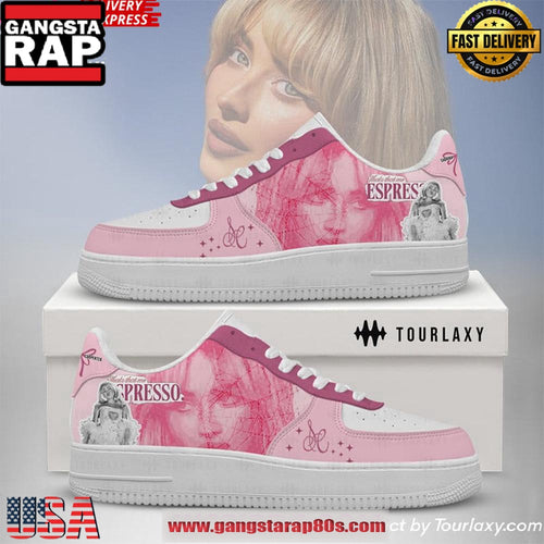 Sabrina Carpenter Espresso Limited Edition Air Force 1 Running Sneakers Shoes