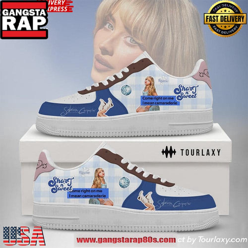 Sabrina Carpenter Short n’ Sweet Blue Air Force 1 Running Sneakers Shoes