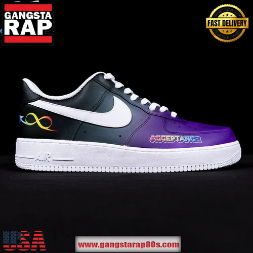 Sacramento Kings x To The Max Autism Acceptance 2025 Limited Edition Air Force 1 Running Sneakers Shoes