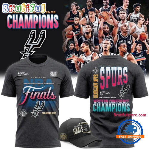 San Antonio Spurs 2026 NBA Finals Western Conference Champions Locker Room T-Shirt