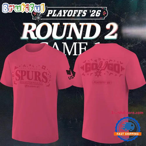 San Antonio Spurs 2026 Round 2 Playoff T Shirt