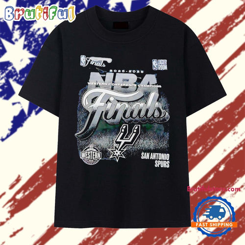 San Antonio Spurs NBA Western Conference Champions Finals 2025 2026 Locker Room T Shirt