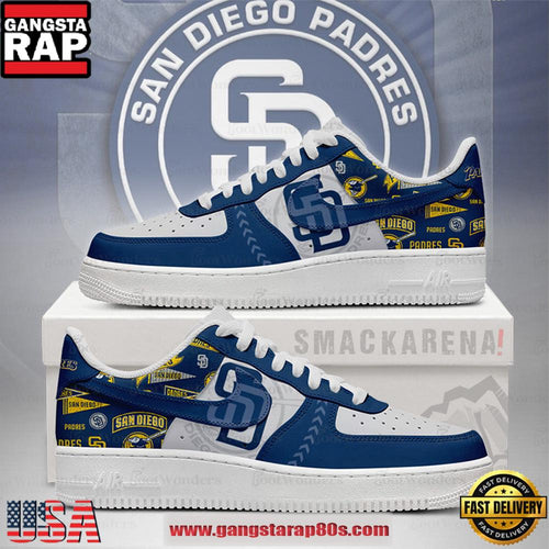 San Diego Padres MLB Unique Sports Air Force 1 Low Top Shoes Running Sneakers