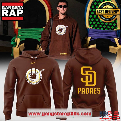 San Diego Padres Swinging Friar All Over Print Hoodie Shirt 2025