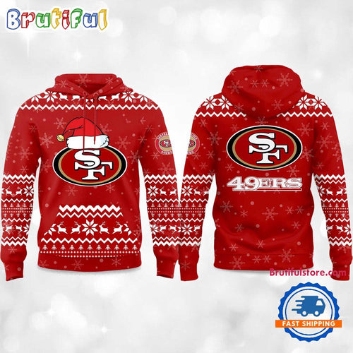 San Francisco 49ers 2025 Reindeer Football Christmas New Hoodie Shirt