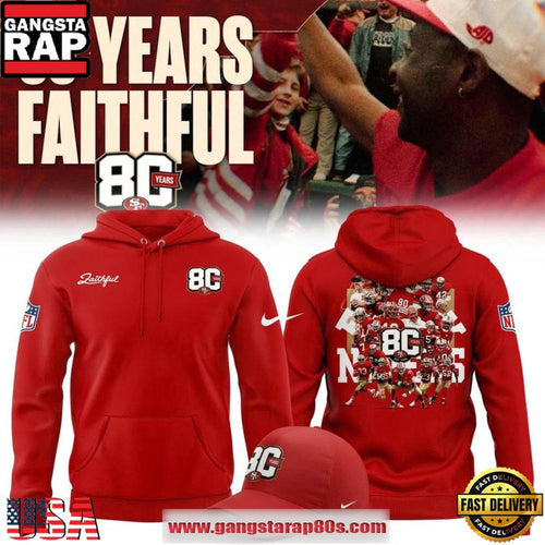 San Francisco 49ers 80th Anniversary Locker Room 2026 Red Special Edition Hoodie