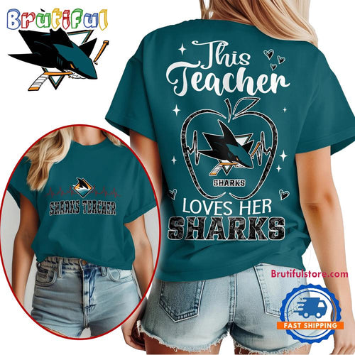 San Jose Sharks NHL Nurse Appreciation Month Unisex All Over Print T Shirt