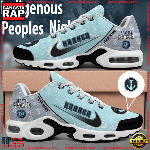 NHL Seattle Kraken Indigenous Peoples Night Custom Name Air Max Plus Shoes Running Sneakers