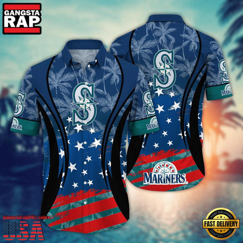 MLB Seattle Mariners Team Logo Hot Summer Aloha Hawaiian Shirt