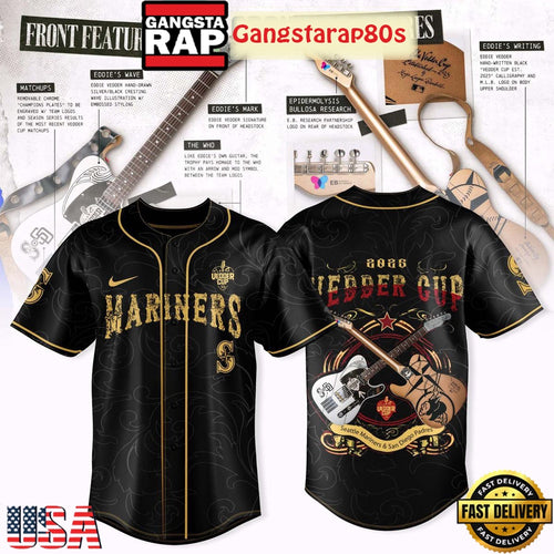 Seattle Mariners x Vedder Cup 2025 Special Baseball Jersey