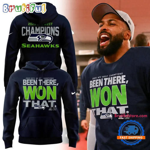Seattle Seahawks 2025 NFC West Division Champions Been There Won That Navy Hoodie