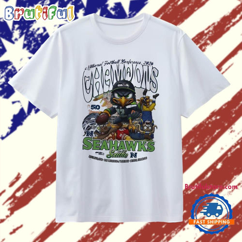 Seattle Seahawks 2026 NFC Champions Angry Bird Mascot T Shirt