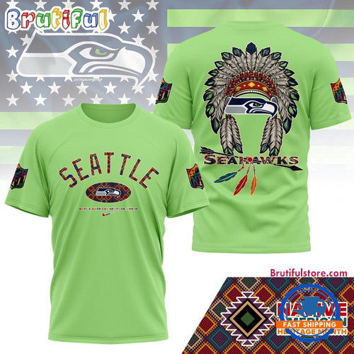 Seattle Seahawks Native American Heritage Month 3D Shirt