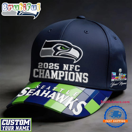 Seattle Seahawks NFL 2026 Super Bowl LX Personalized Classic Cap
