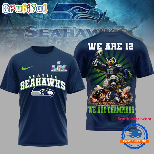 Seattle Seahawks NFL 2026 Super Bowl We Are Champions 3D Shirt