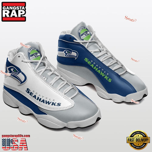 NFL Seattle Seahawks New Design Air Jordan 13 Running Sneakers Shoes For Fans