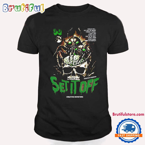 Set It Off Band Creating Monsters Brain 2024 T Shirt