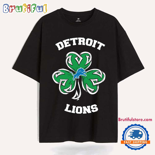 Shamrock Football St Patricks Day Detroit Lions NFL 2025 T Shirt