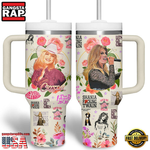 Shania Twain Music Custom Stanley Quencher 40oz Stainless Steel Tumbler With Handle