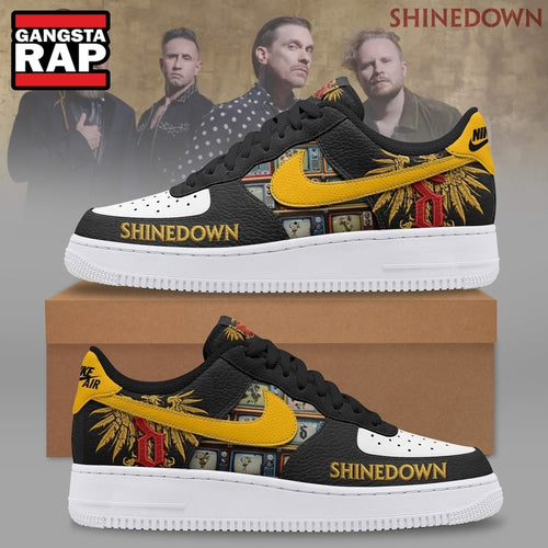 Shinedown Rock Band Custom Air Force 1 Shoes, Wings & TV Graphic Sneakers, Music Air Force 1 Shoes