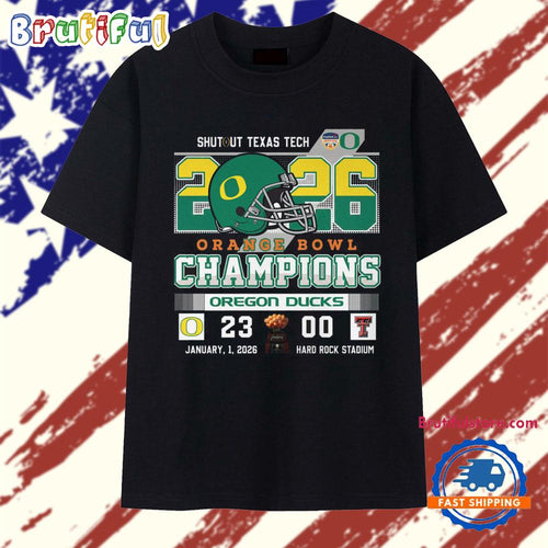 Shutout Texas Tech 2026 Orange Bowl Champions Oregon Ducks Vintage T Shirt